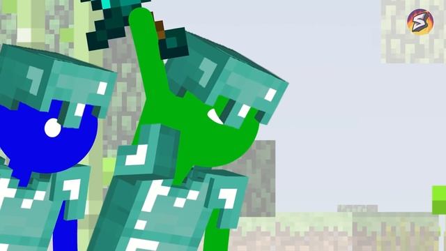 Minecraft, But There Are Random Drops - Stickman Animation смотреть онлайн
