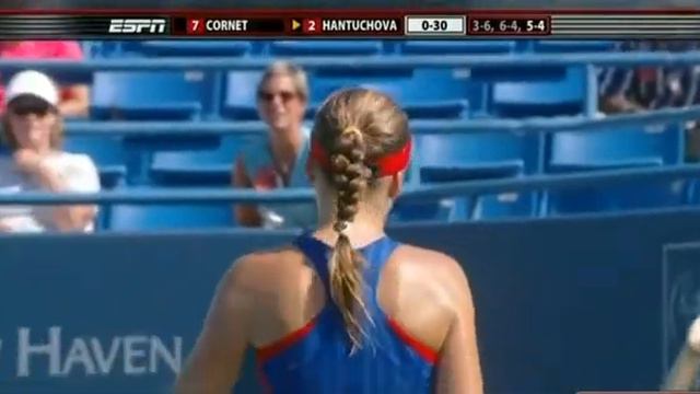 Hantuchova vs Cornet New Haven 2008 end of the match смотреть онлайн