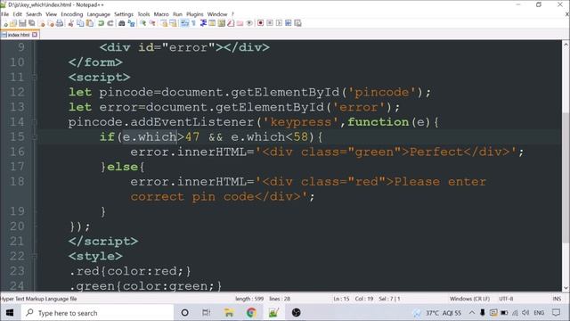 JavaScript Form Key Event Validations смотреть онлайн
