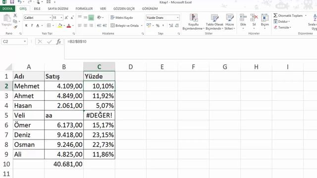 Excel Formüllerdeki hataları gidermek (Eğerhata formülü) | 327.video | Ömer BAĞCI смотреть онлайн
