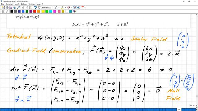 Math2 Ex9.2d Potential Gradient Divergence Rotation смотреть онлайн