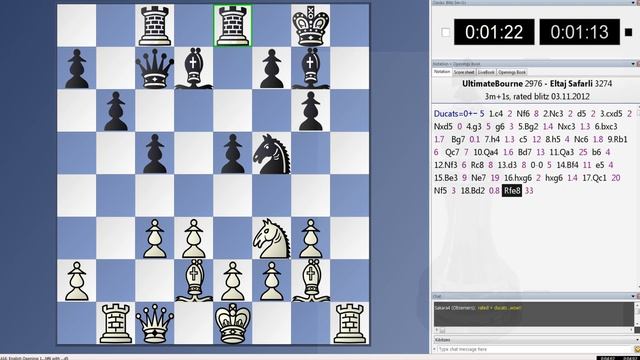 UltimateBourne vs Eltaj Safarli Chess Blitz On Playchess.com Game 1 смотреть онлайн