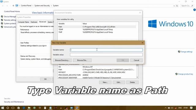 How to set Path for Java in Windows 10 смотреть онлайн