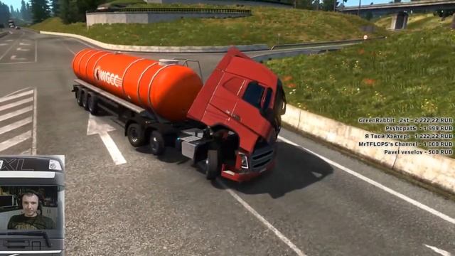 Оторвал кабину VOLVO и починил на трассе | Баг или фича? | ETS 2 смотреть онлайн
