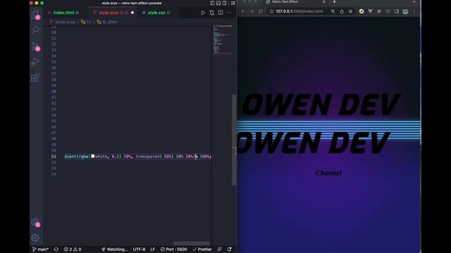 Retro Text Effect - HTML CSS (SCSS) - No JavaScript смотреть онлайн