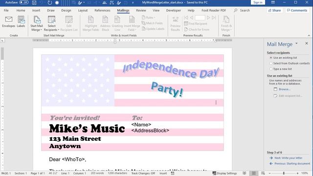 Merge Data from Access into a Microsoft Word Letter смотреть онлайн