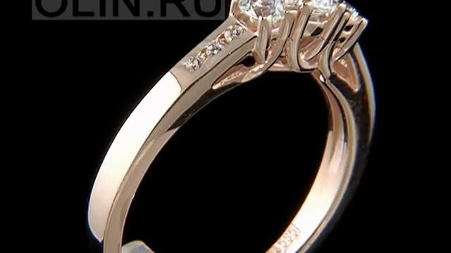 Колечко из белого золота с фианитом смотреть онлайн