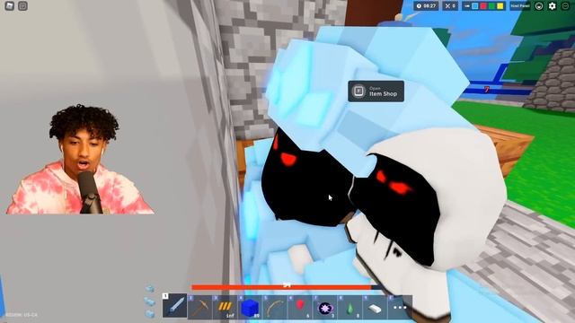 I TROLLED My LITTLE SISTER Using INVISIBLE Blocks.. (Roblox Bedwars) смотреть онлайн