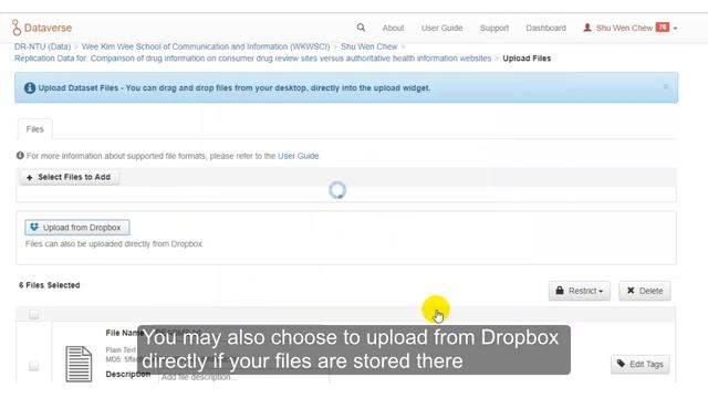 DR-NTU (Data) – Step 4: Add files to your dataset смотреть онлайн