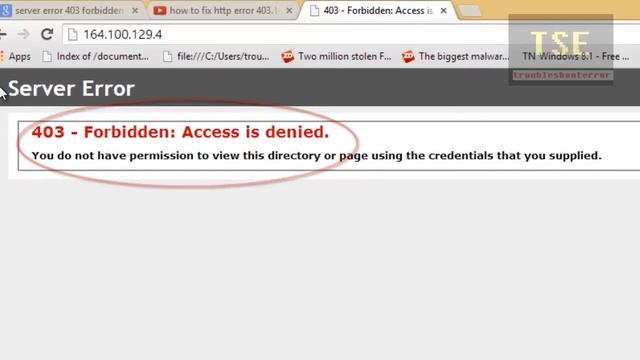 Server Error 403 - Forbidden: Access is Denied смотреть онлайн