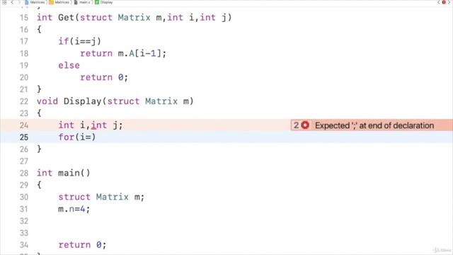 3 Let's Code Diagonal Matrix смотреть онлайн