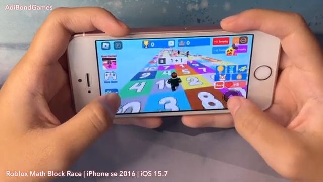 Roblox Math Block Race | iPhone se 2016 | iOS 15.7 смотреть онлайн