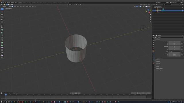 [Blender 2.8+] How to make a hollow cylinder смотреть онлайн