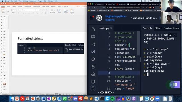 Python: Variables (Numbers, Words), User Input | #1 смотреть онлайн