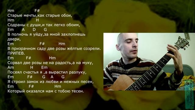 Руслан Набиев - Сорвал две розы (Аккорды, урок на гитаре) смотреть онлайн
