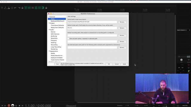 Быстрый старт в REAPER: Настройки запуска и организация файлов смотреть онлайн