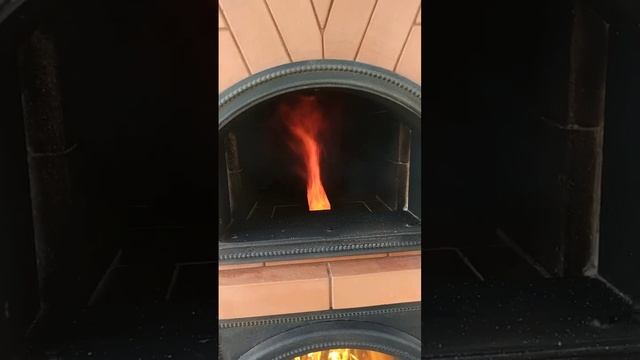 Мини русская печка "Валерия". Горение факела в мини русской печи. смотреть онлайн