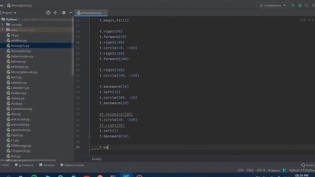 Among Us- Drawing Characters in Python - Code in Description #python #amongus #randomstuff .. смотреть онлайн