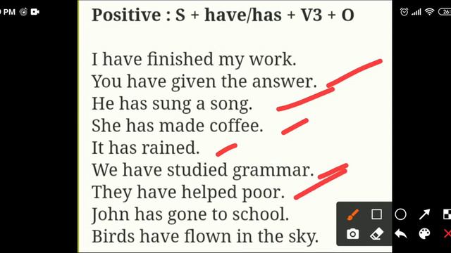 Present Perfect Tense (positive -negative - interrogative) Class 4th смотреть онлайн