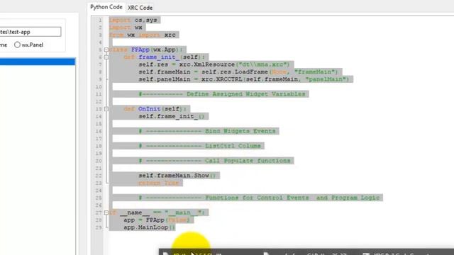 XRCed: 7 Code For wx.App On Python 3 Windows 10 смотреть онлайн