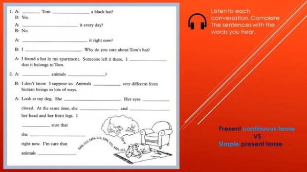 Present continuous vs Simple present tense