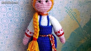 Амигуруми: схема Кукла в русском сарафане | Игрушки вязаные крючком