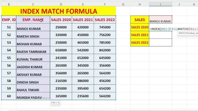 How to INDEX MATCH Formula in MS Excel II Index Match in Excel II Sameer Computer Gyan II смотреть онлайн
