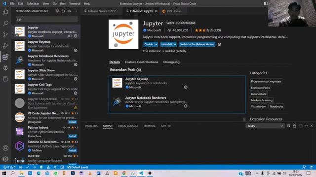 Kecerdasan Buatan : Instalasi Extensions Jupyter dan Python pada Visual Studio Code смотреть онлайн
