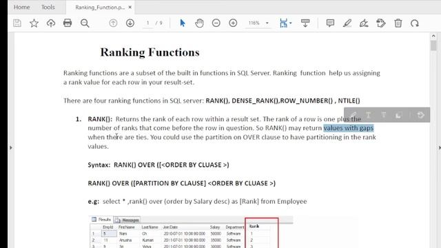 33.Ranking Function(Rank,Densk Rank,Row_number and Ntile) in SQL by Pandey Guruji part-1 смотреть онлайн