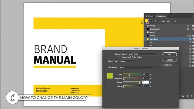 Brand Manual Landscape Template for InDesign смотреть онлайн