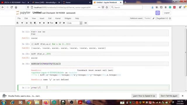 Higher Order Derivatives Using Sagemath смотреть онлайн