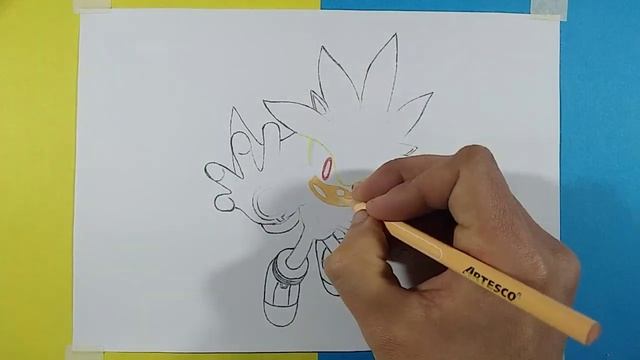 Dibujando A Super Silver | Sonic The Hedgehog | Drawing Super Silver