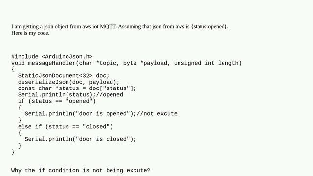 Arduino: how to transfer json to string? смотреть онлайн