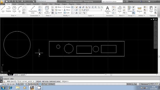 AREA SUBTRACTION IN AUTOCAD 1 смотреть онлайн