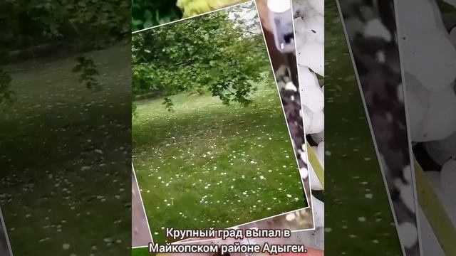 Крупный град выпал сегодня в Майкопском районе Адыгеи. Град Адыгея смотреть онлайн