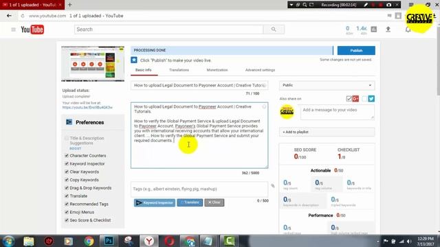 How to upload videos to youtube for get top ranking 2017 | SEO | Video Ranking | Creative tutorials смотреть онлайн