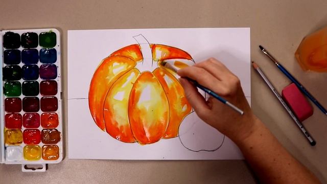 КАК НАРИСОВАТЬ ОСЕННИЙ НАТЮРМОРТ ?Урок рисования ? смотреть онлайн