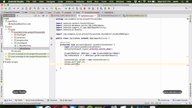 SQLite in Android Studio смотреть онлайн