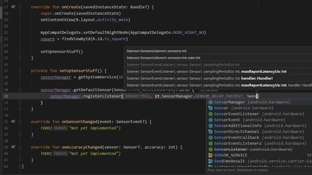 Accelerometer Sensor Tutorial in Android Studio (Kotlin 2021) смотреть онлайн