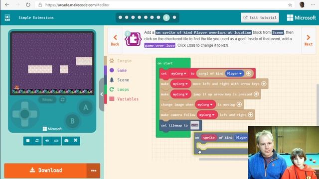 MakeCode Arcade Beginner - Simple Extensions смотреть онлайн