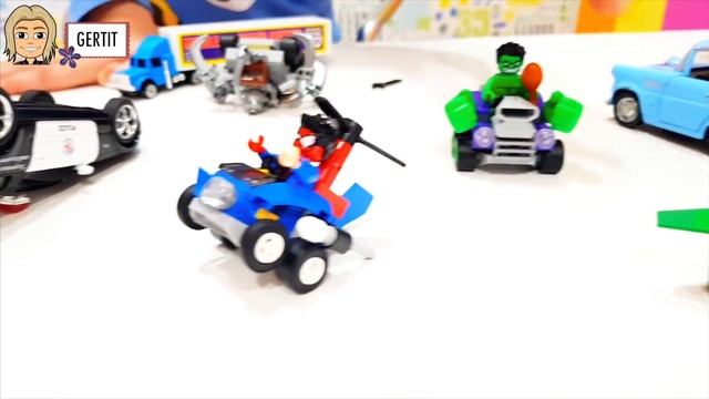 Hulk vs Spiderman and Green Goblin with Lego Mighty Micros Superheroes with Gerti смотреть онлайн