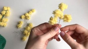 Мимоза из ниток своими руками. Мимоза крючком. Мастер-класс 1
