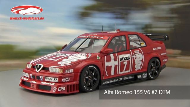 ck-modelcars-video: Alessandro Nannini Alfa Romeo 155 V6 #7 DTM 1993 Winner Hockenheim AUTOart смотреть онлайн