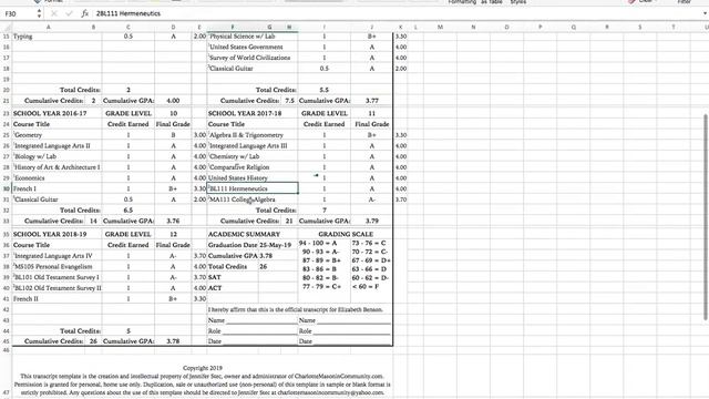 Creating a Home School High School Transcript in Microsoft Excel смотреть онлайн
