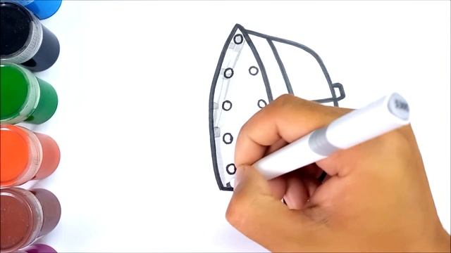 How to draw an iron | Как нарисовать утюг | Сурет салу утюг смотреть онлайн