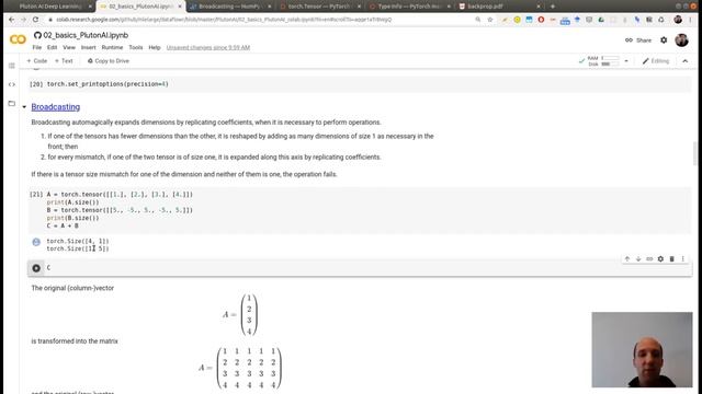 Pytorch tutorial: PyTorch tensors смотреть онлайн