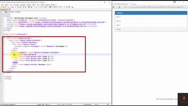 25 - Bootstrap Collapse List Group - Complete Bootstrap Course смотреть онлайн