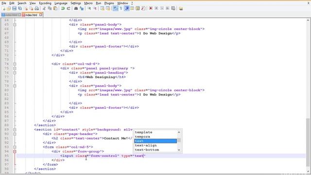 Bootstrap Tutorial - Creating Contact Area смотреть онлайн