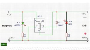 Защита от КЗ  на реле, простая схема
