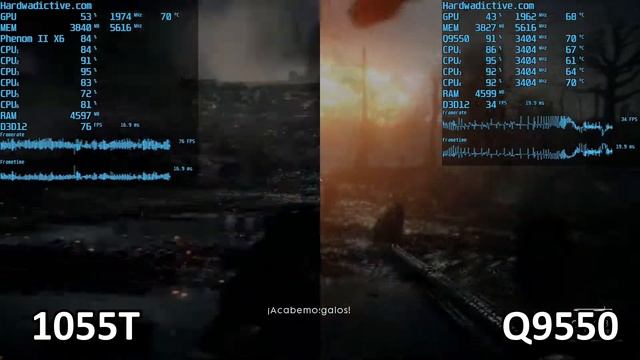 *(REUPLOAD)* - Battlefield 1 - Phenom II X6 1055T vs Core2Quad Q9550 - 1080p/Ultra/DX12 - GTX1080Ti смотреть онлайн